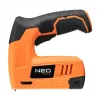 NEO Tools 16-050 Rankinis segiklis apmušalams, izoliacijai ir dekoratyviniams darbams, reguliuojama jėga, J tipo segtukai 6-14 mm, juoda/oranžinė