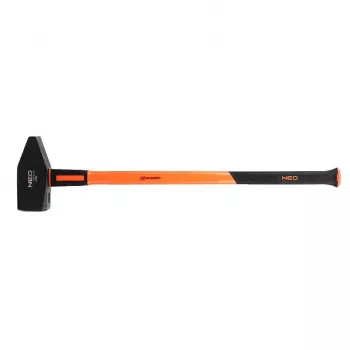 NEO Tools 25-155 Mechaniko plaktukas su stiklo pluošto rankena, 1000 g galvute, skersiniu smaigaliu, DIN 1041, oranžinė/juoda