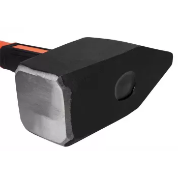 NEO TOOLS 25-162 Plaktukas su nagų ištraukikliu, stiklo pluošto rankena, 600 g galvute, magnetiniu nagų laikikliu, antivibraciniu, TÜV sertifikuotas, juoda/oranžinė