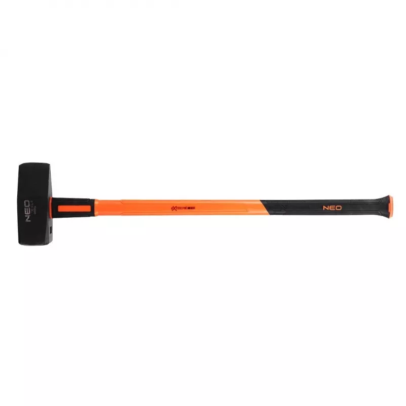 NEO TOOLS 25-162 Plaktukas su nagų ištraukikliu, stiklo pluošto rankena, 600 g galvute, magnetiniu nagų laikikliu, antivibraciniu, TÜV sertifikuotas, juoda/oranžinė