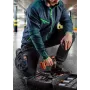 NEO TOOLS 81-229-S apsauginės kelnės su kelių apsaugų kišenėmis, pilkos/juodos, S dydis