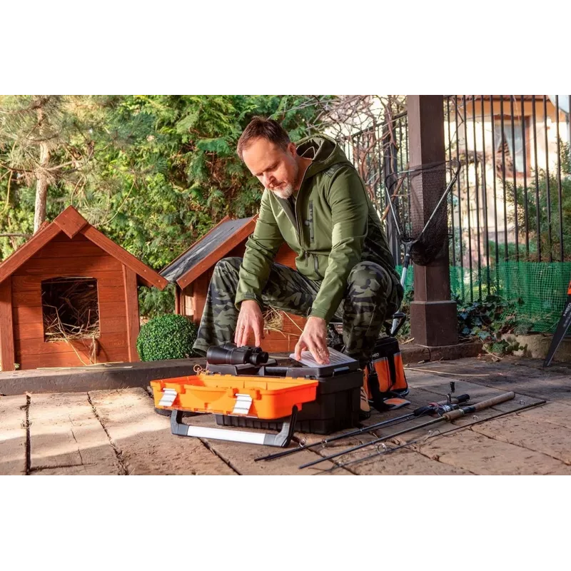 NEO TOOLS 81-241-M Darbo kelnės su kelių apsaugų kišenėmis, pilkos/juodos, M dydis