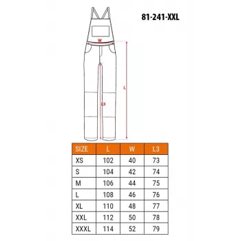 NEO Tools 81-241-XXL unisex darbo kelnės pilkos/žalios dydis XXL