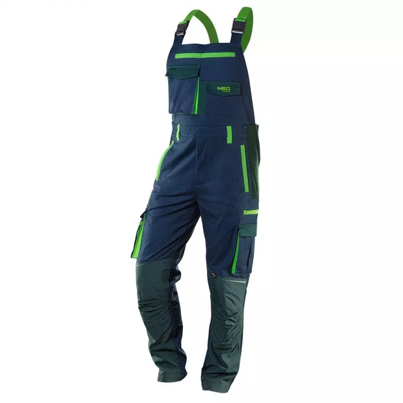 NEO Tools 81-246-XXXL darbo drabužiai - pilka/žalia, 65% poliesteris 35% medvilnė, 267 g/m², trigubai susiūti, CE sertifikuoti