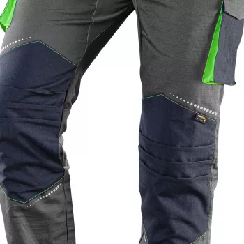 NEO Tools 81-247-XL Profesionalios darbo kelnės su kelių apsaugų kišenėmis, pilkos/juodos, dydis XL