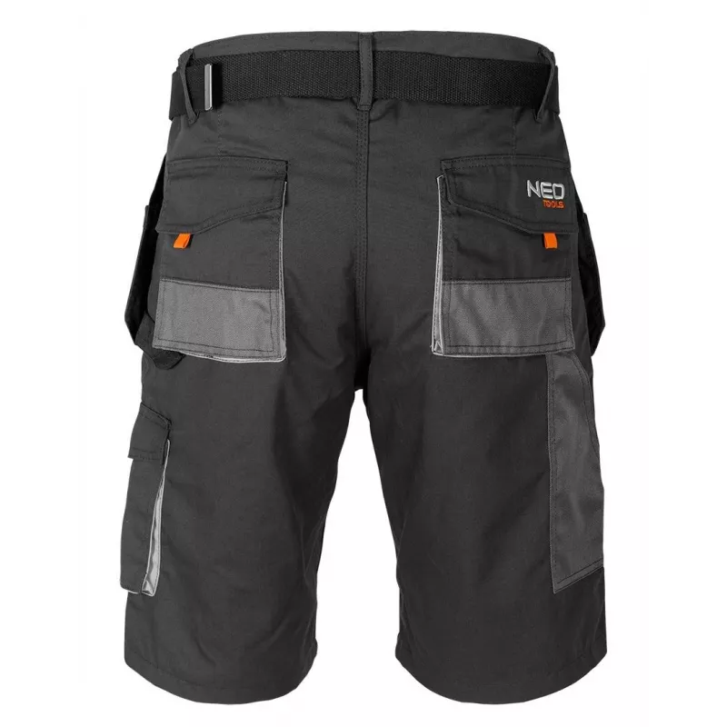 NEO Tools 81-270-XL apsauginiai darbo šortai, pilki/juodi, dydis XL, 9 kišenės, EN ISO 13688