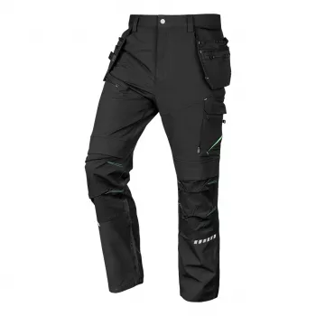 NEO TOOLS 81-296-3-XL Darbo kelnės Mix&Match 4 krypčių tamprumas su šovinių kišenėmis, Cordura sustiprintos, juodos, dydis XL