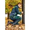 NEO Tools 81-534-XXXL Vyriškos darbo kelnės su kelių apsaugų kišenėmis, pilka/žalia, 100% medvilnė, 270 g/m², trigubai susiūtos, CE sertifikuotos