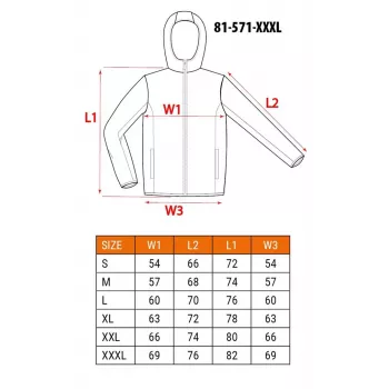 NEO TOOLS 81-571-XXXL Vyriška darbo striukė, 100% medvilnės drobė, 270 g/m², pilka/žalia, XXXL