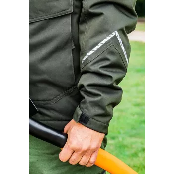 NEO Tools 81-573-XXL Softshell darbo striukė Juoda/Pilka su oranžiniais akcentais, atspari vandeniui, kvėpuojanti, nuimamas gobtuvas, atspindintys elementai, unisex