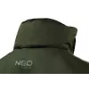 NEO TOOLS 81-573-XXXL vyriška žieminė darbo striukė juoda/pilka, vandeniui ir vėjui atspari, su atsegamu gobtuvu, EN ISO 13688