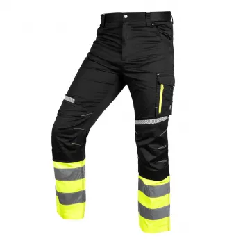 NEO TOOLS 81-795-XL didelio matomumo darbo kelnės, juodos/geltonos, XL dydžio