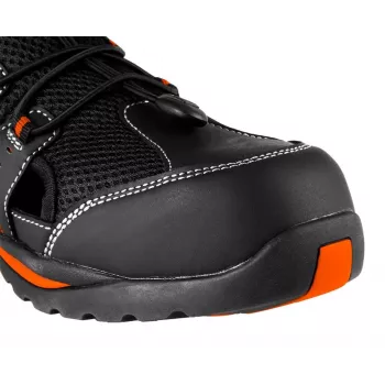 NEO Tools 82-079-46 S1P SRC apsauginiai batai su plieniniu piršto gaubtu, zomšinė oda, juoda/pilka, 46 EU dydis