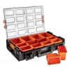 NEO Tools 84-268 meno ir amatų reikmenų organizatorius su 18 reguliuojamų skyrių, permatomu dangteliu ir nešimo rankena