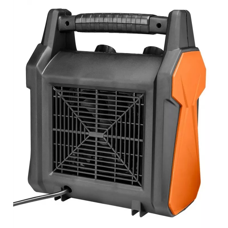 NEO Tools 90-061 Elektrinis oro šildytuvas 3000W, 2 šildymo režimai, ventiliatoriaus režimas, reguliuojamas termostatas, apsauga nuo perkaitimo, juoda/oranžinė