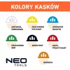 NEO TOOLS 97-211 Vėdinamas pramoninis apsauginis šalmas su 6 taškų reketine pakaba, EN 397, baltas