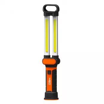 NEO TOOLS 99-066 Įkraunamas COB LED darbinis žibintas su magnetiniu pagrindu ir pasukamu kabliu, 300 lm
