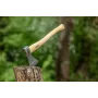 NEO TOOLS Bushcraft kirvis su makštimi 400g | Kaltas didelio anglies plieno, hikorio rankena