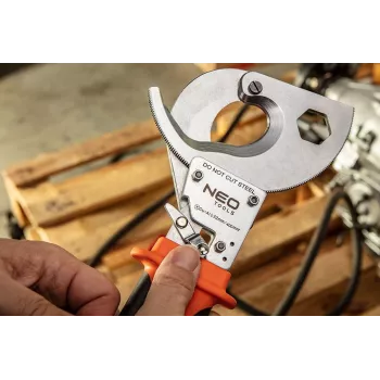 NEO TOOLS Vario ir aliuminio kabelių pjaustytuvas 400mm² | Reketinis veikimas | Maks. skersmuo 52 mm