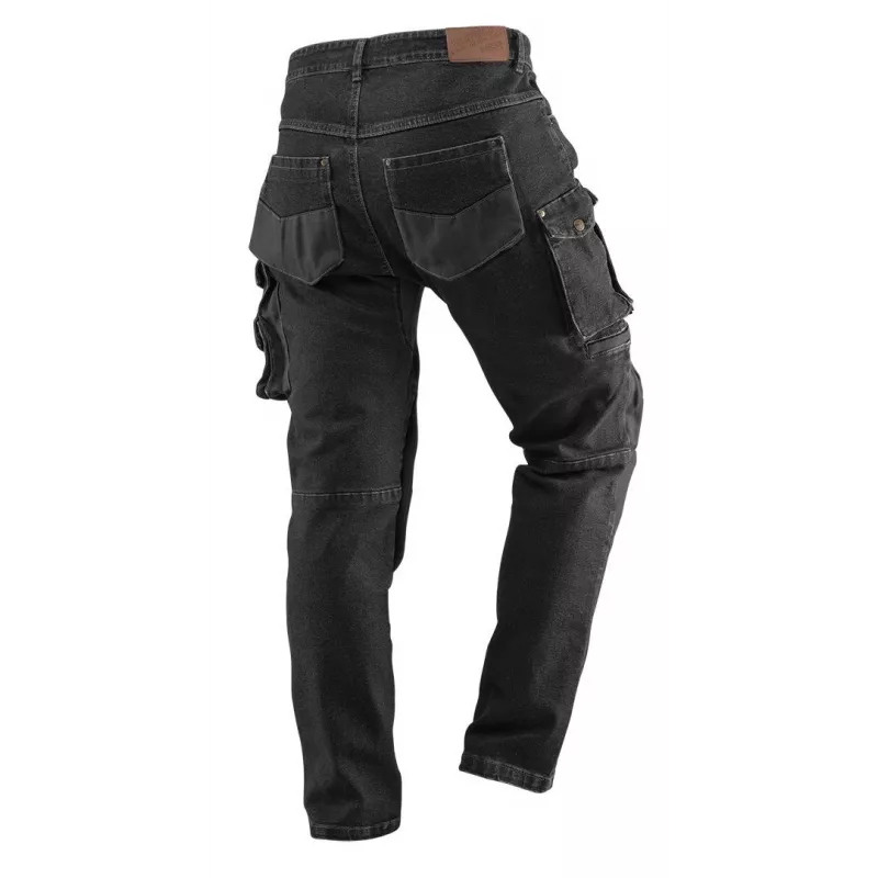 NEO TOOLS DENIM Darbo kelnės, juodos, L dydžio