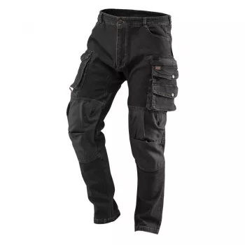 NEO TOOLS DENIM Darbo kelnės, juodos, L dydžio