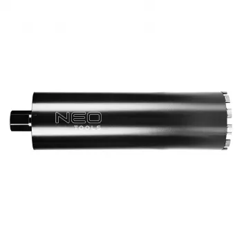 NEO TOOLS deimantinis gręžimo vainikėlis 132 mm x 470 mm, 1 1/4 colio UNC sriegis, šlapiasis gręžimas gelžbetoniui ir mūrui