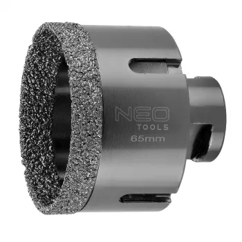 NEO TOOLS Deimantinis gręžtuvas 65 mm M14 vakuuminis litavimas keramikai, porcelianui, granitui, marmurui, stiklui