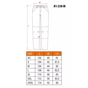 NEO TOOLS HD Slim Work Trousers su diržu, dydis M, juoda