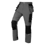 NEO TOOLS Mix&Match darbo kelnės su 4 krypčių tamprumu, Cordura sustiprintos, pilkos/juodos, XS