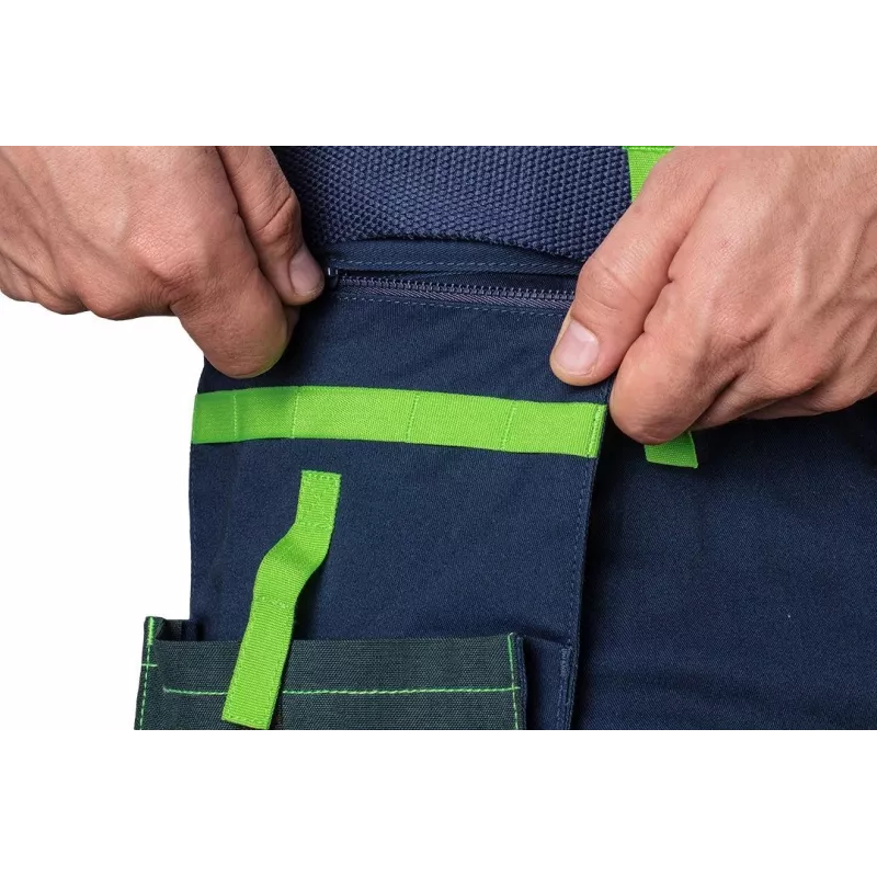 NEO TOOLS PREMIUM Vyriški medvilnės mišinio šortai su tamprumu, XXXL, juodi