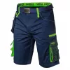 NEO TOOLS PREMIUM Vyriški medvilnės mišinio šortai su tamprumu, XXXL, juodi