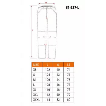 NEO TOOLS PREMIUM Work Trousers, 100% Cotton Ripstop, Size L