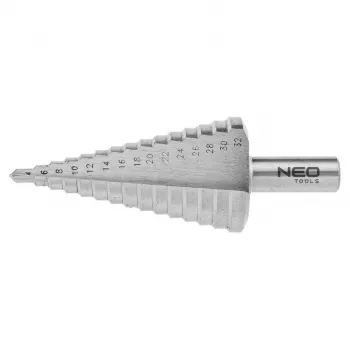 NEO TOOLS Žingsninis Grąžtas 4-32 mm HSS Su Sraigtiniu Grioveliu