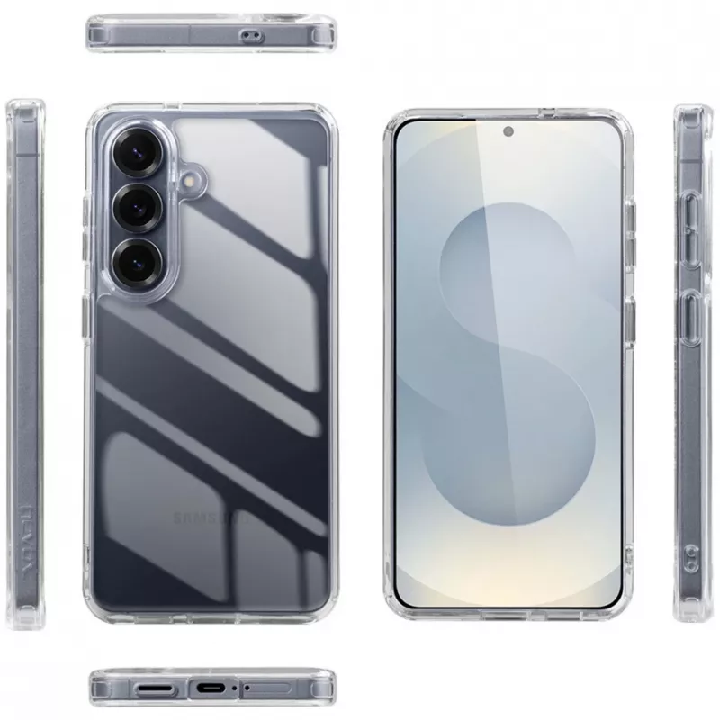 Nevox StyleShell SHOCKFlex apsauginis dėklas, skirtas Samsung Galaxy S26 Plus, permatomas