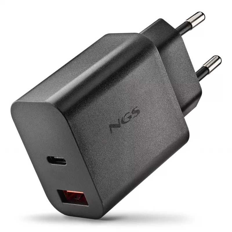 NGS ERA 30W USB-C + USB-A įkroviklis (juodas)
