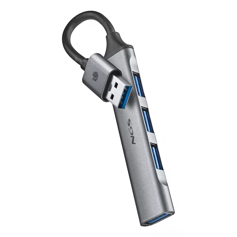 NGS IHUB4 Micro USB 3.2 Gen 1 Hub - 4 prievadai - Pilka