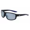 NIKE Brazenfield vyriški akiniai nuo saulės - matinio juodo rėmelio, pilki polikarbonatiniai lęšiai, 62/14/130 mm