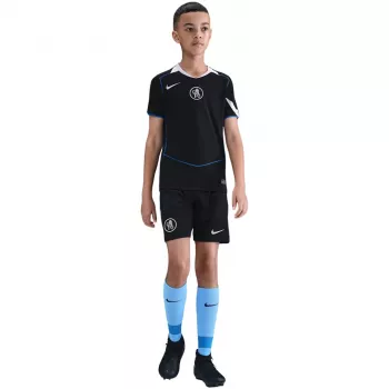 Nike Chelsea FC 2025/26 stadiono trečiasis vaikiškas futbolo marškinėliai juodi M