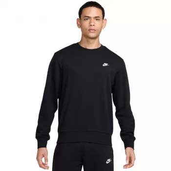 Nike Club vyriškas fliso megztinis su apvalia iškirpte, juodos spalvos (FN3888-010), dydis L