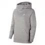 Nike Essentials Moteriškas džemperis su aukšta apykakle iš fliso Tamsiai pilkas melanžinis Dydis S