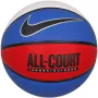 Nike Everyday All Court 8P krepšinio kamuolys 7 dydis išleistas orą mėlynas/baltas/raudonas