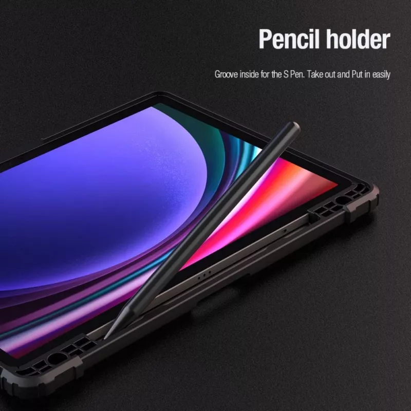 Nillkin Bumper Leather Case Pro dėklas, skirtas Samsung Galaxy Tab S9 - juoda