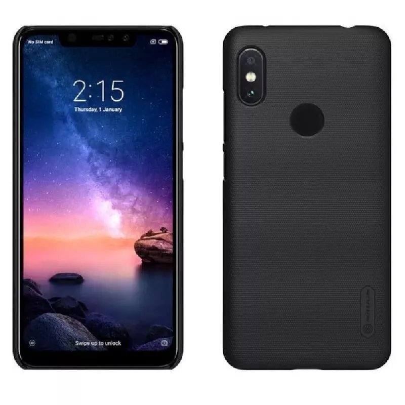 Nillkin Super Frosted Shield Case, skirtas Xiaomi Redmi Note 6 Pro - juoda