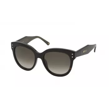 NINA RICCI Moteriški drugelio formos akiniai nuo saulės SNR324550909 Havana Acetate Rudi Gradientiniai Lęšiai 55/18/140 mm