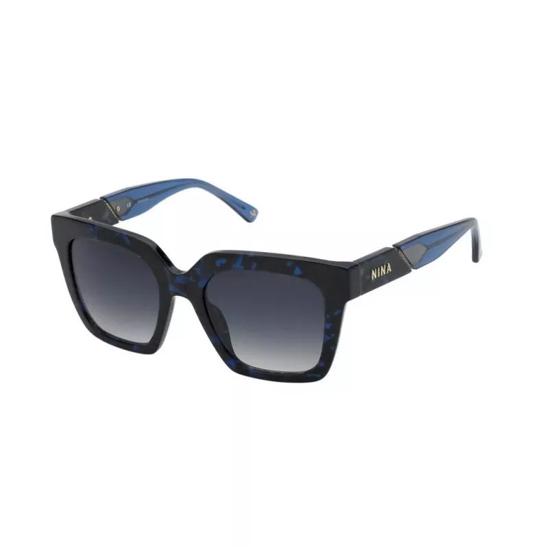 Nina Ricci moteriški katės akies akiniai nuo saulės SNR318520VBG - Havana acetato rėmelis, rudi gradientiniai lęšiai, 52 mm