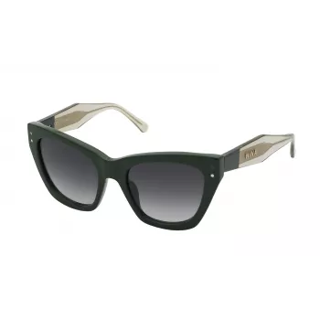 NINA RICCI Moteriški katės akies akiniai nuo saulės SNR3235406WT White Tortoise Grey Gradient 54mm