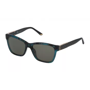 NINA RICCI Moteriški akiniai nuo saulės SNR116540Z47 - Rudi Havana kvadratinis acetatinis rėmas su rudais gradientiniais polikarbonatiniais lęšiais 54/18/140 mm