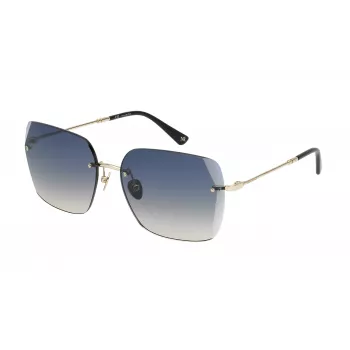 Nina Ricci moteriški akiniai nuo saulės SNR271V60300Y Drugelio formos dideli tamsiai rudi Havana gradientiniai rudi 60mm