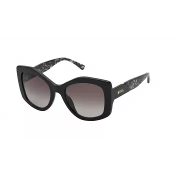 NINA RICCI Moteriški akiniai nuo saulės SNR317-530700 - Acetatinis rėmelis, rudi gradientiniai lęšiai, 53 mm