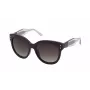NINA RICCI Moteriški akiniai nuo saulės SNR3245501CK - Juodas acetatinis rėmelis, pilki polikarbonatiniai lęšiai, 55/18/140 mm
